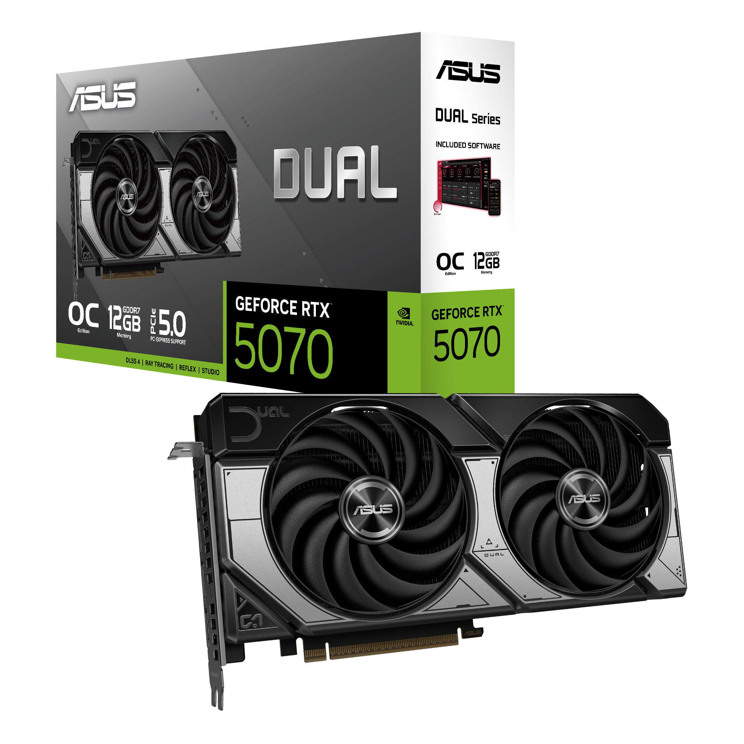 ASUS Dual GeForce RTX™ 5070 12GB GDDR7 OC ASUS Dual GeForce RTX™ 5070 12GB GDDR7 OC